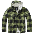 Lumberjacket hooded - czarno - oliwkowa