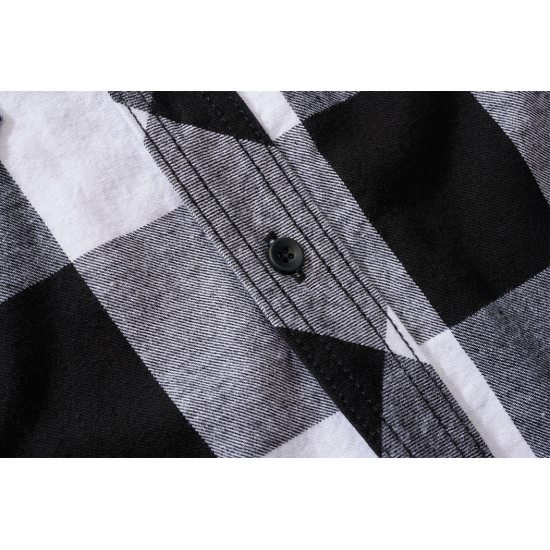 Checkshirt krótki rękaw - biało czarna